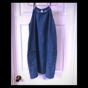 casual jean dress! 🎒